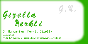 gizella merkli business card